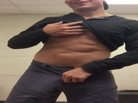 I like his abs.   But I love his cock